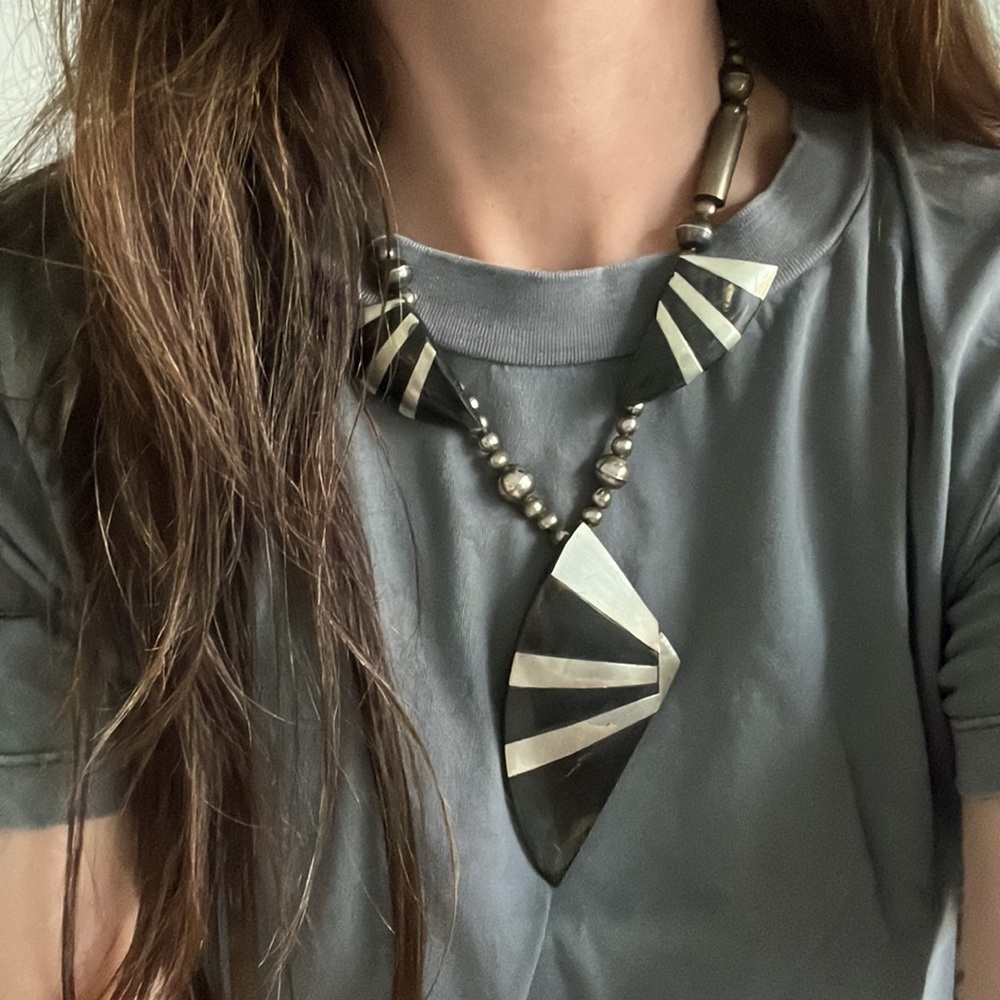 Black and Silver Statement Necklace - Women Jewelry Necklaces